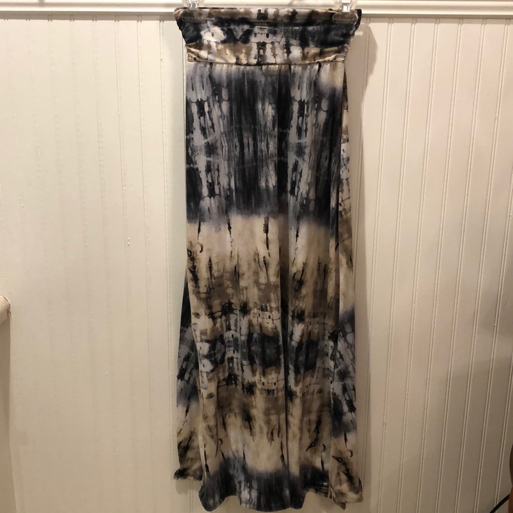 Tie dye maxi skirt